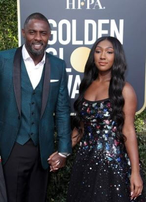 Isan with her father Idris in Golden Globe Awards (2019).
